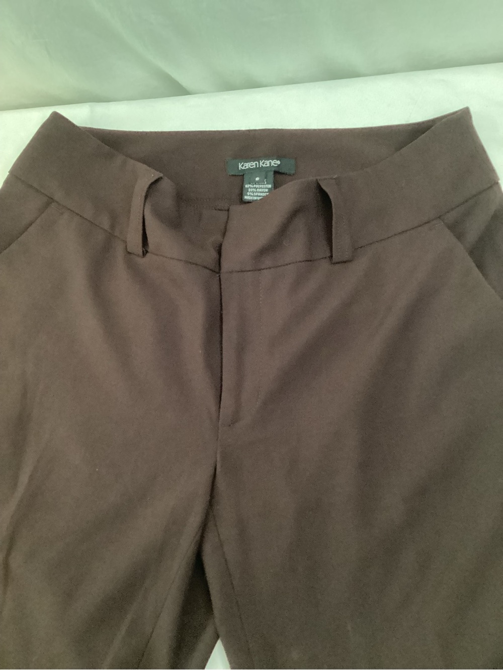 Karen Kane Dark Chocolate Brown Wide Leg Trousers Size 6